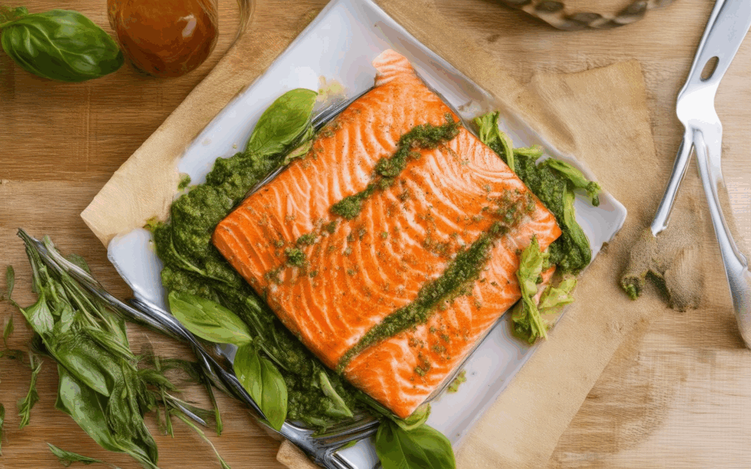 Discover the Secret to Pairing Salmon with Basil Pesto Like a Pro: A Delicious Recipe