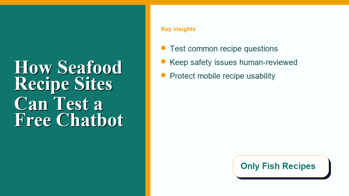 A seafood recipe workspace with a tablet showing reader support questions beside fresh fish and cooking tools.